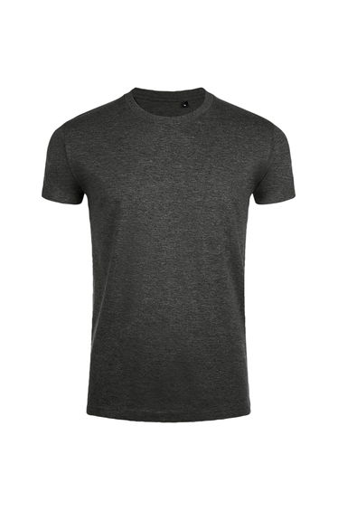 SOLS Mens Imperial Slim Fit Short Sleeve T-Shirt - Charcoal Marl