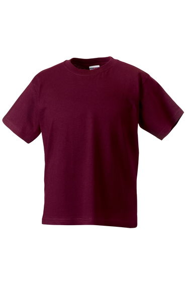 Jerzees Schoolgear Childrens Classic Plain T-Shirt (Pack of 2) - Burgundy