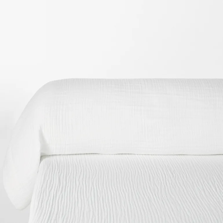 Kumla Plain 100% Cotton Muslin Bolster Case