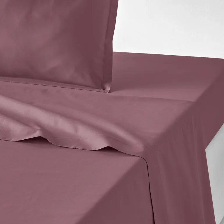 Best Quality Plain 100% Cotton Percale 200 Thread Count Flat Sheet - 1