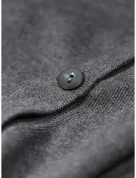 Kids School Cotton Mix Knitted Cardigan in Grey - 2