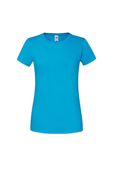 Fruit Of The Loom Womens/Ladies Iconic Ringspun Cotton T-Shirt - Azure