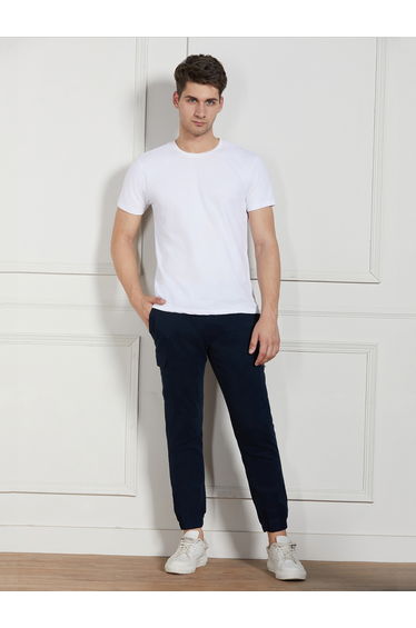 Cotton Lycra Solid Stretchable Regular Fit Cargo Joggers