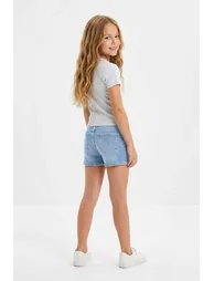 Gray Printed Knitted T-Shirt - 5