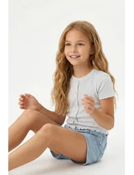 Gray Printed Knitted T-Shirt - 4