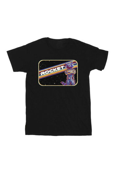 Guardians Of The Galaxy Volume 3 Boys Rocket Raccoon Cotton T-Shirt - Black