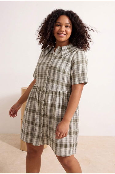 Multi Color Poly Viscose Woven Large Size Dress