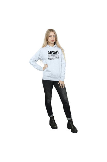 NASA Womens/Ladies Space Shuttle Hoodie - Heather Grey