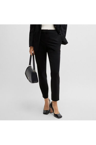 Women's Boss Tobaluka10 Slim-Fit Trousers in Black