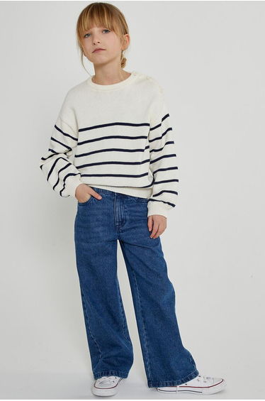 Striped Cotton Mix Jumper/Sweater