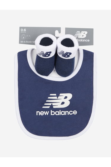 New Balance Baby Boys Bib and Bootie Set in Navy