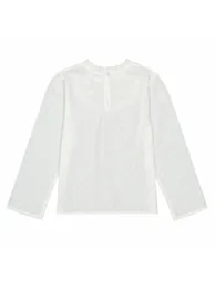 Embroidered Dotted Cotton Blouse - 3