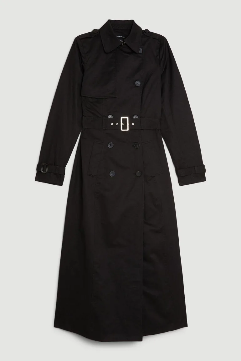 Tailored Classic Belted Trench Coat - 3
