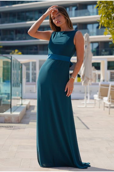 TFNC Halannah Forest Green Maxi Dress