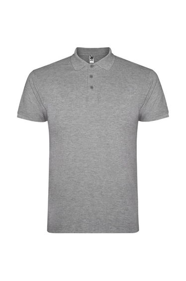 Roly Mens Star Short-Sleeved Polo Shirt - Grey Marl
