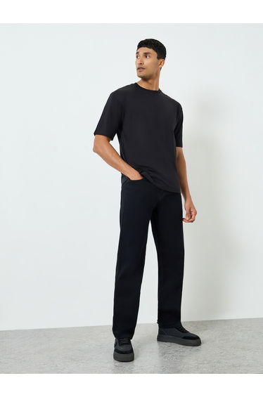 Men Relaxed Fit Jeans with Drawstring