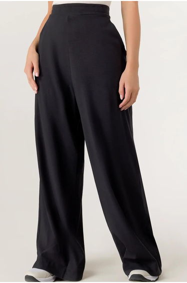 Jersey Palazzo Pants - SEASONAL BLACK