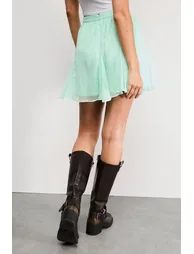 Chiffon Godet Flippy Mini Skirt - 2