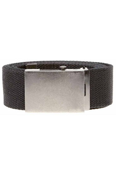 Duke Mens Kingsize Edward Plain Webbing Belt - Black