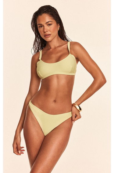 Pale Lime Scoop Bikini Top