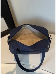 Blue Shoulder Bag with Zip Closure - 1