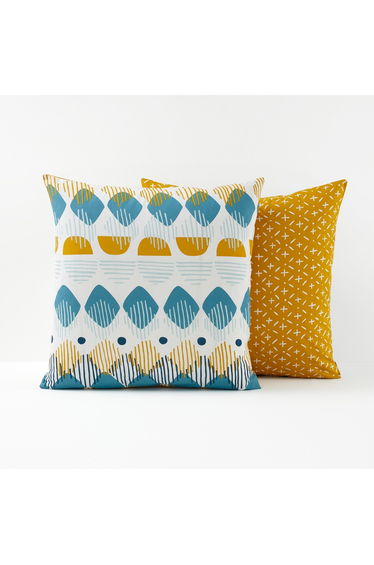 COOL Graphic Print Cotton Square Pillowcase