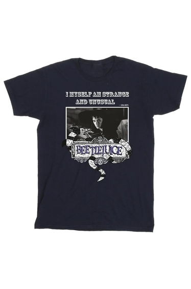 Beetlejuice Boys Strange And Unusual Cotton T-Shirt - Navy Blue
