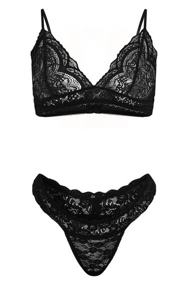 Black Basic Lace Bra