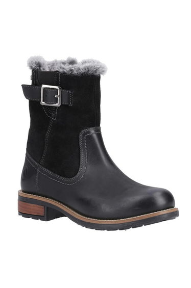 Cotswold Womens/Ladies Kemerton Suede Ankle Boots - Black