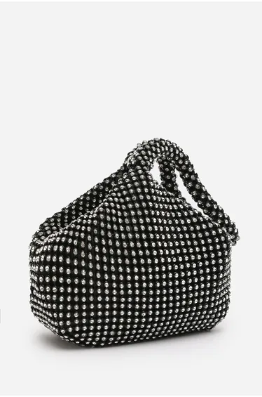 Cascabel Mini Chainmail Pouch Bag in Black