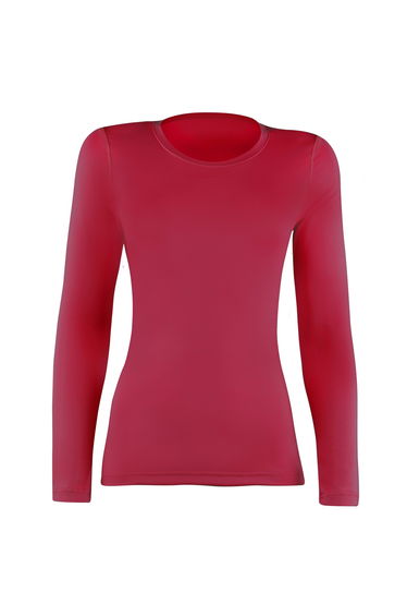 Rhino Womens/Ladies Sports Baselayer Long Sleeve - Red