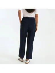 High Waist Straight Trousers in 7/8 Length - 2