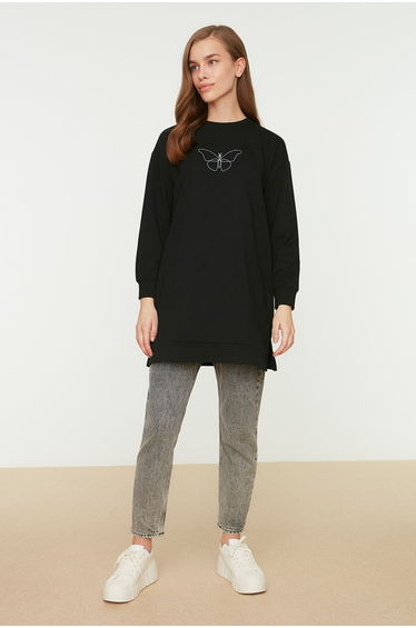 Sweatshirt - Black - Regular fit