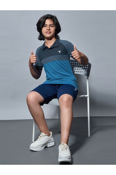 Color Block Short Sleeve Polo T-Shirt