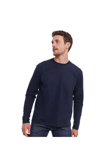Russell Mens Classic Long-Sleeved T-Shirt - French Navy