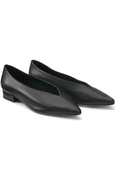 Leather Pointed Ballet Flats