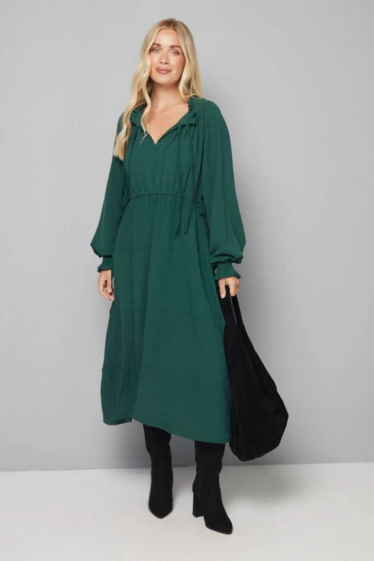 sheer overlay midi dress FOR RENT