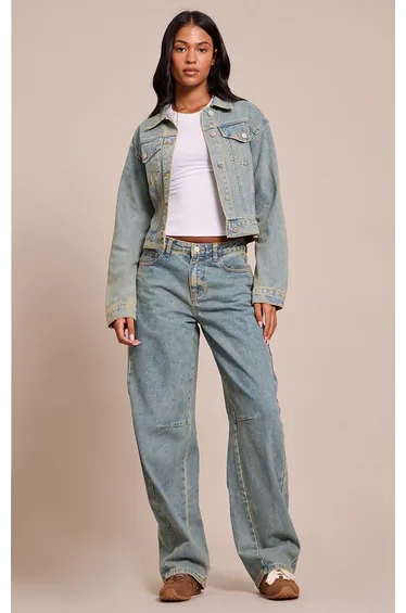 Tall Vintage Seam Detail Low Rise Barrel Jeans