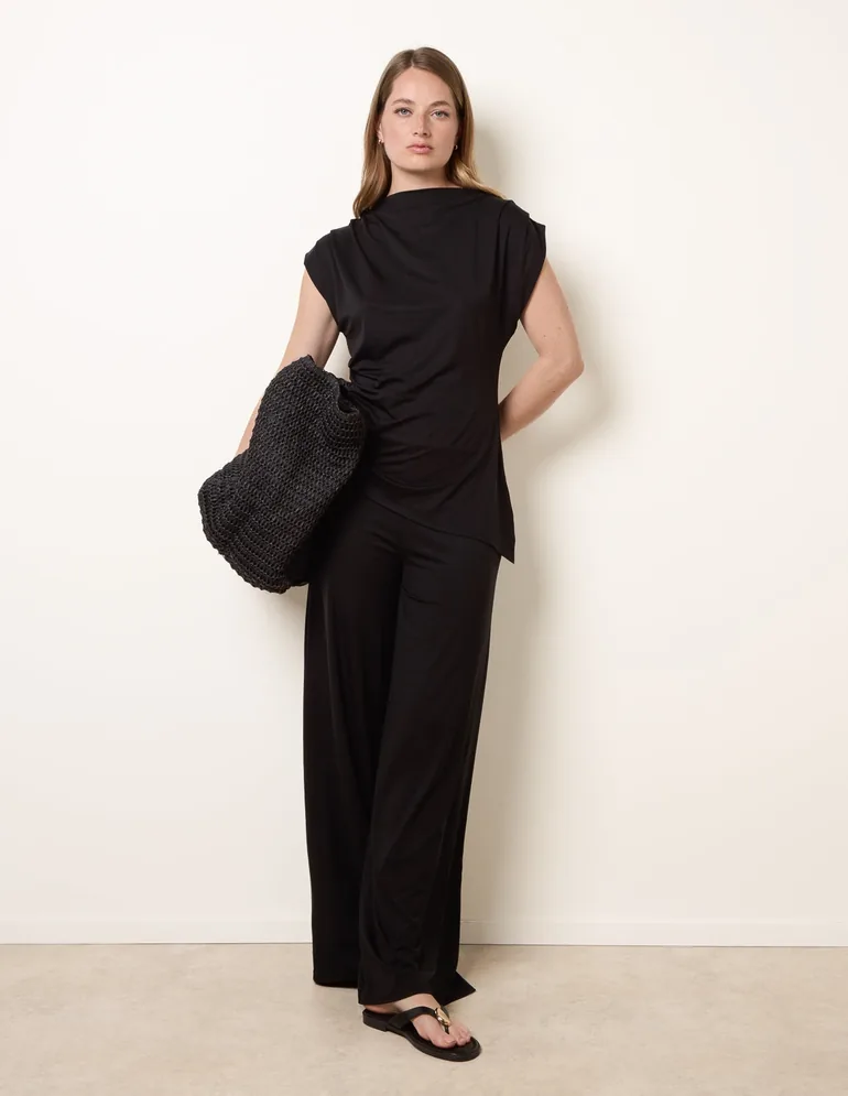 Soft Jersey Asymmetric Hem Set - 1