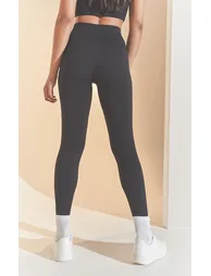Black Structured Contour Ribbed Leggings - 2