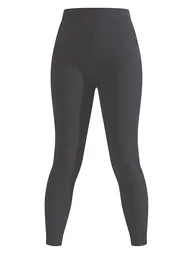 Black Structured Contour Ribbed Leggings - 4