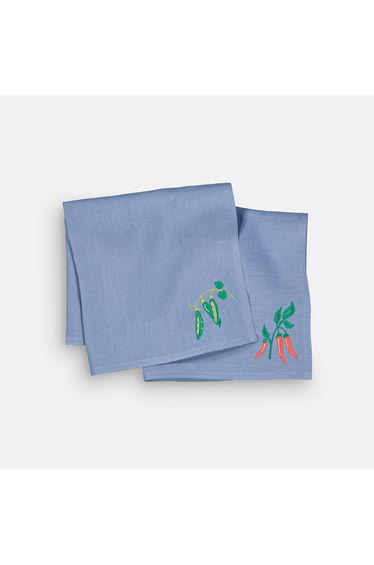 Set of 2 Faustine Embroidered Linen Napkins