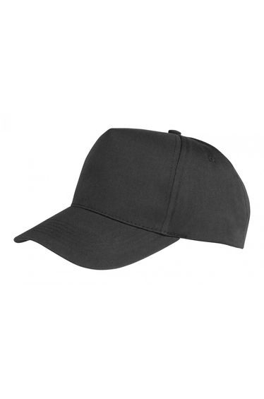 Result Headwear Childrens/Kids Boston 65/35 Polycotton Cap - Black