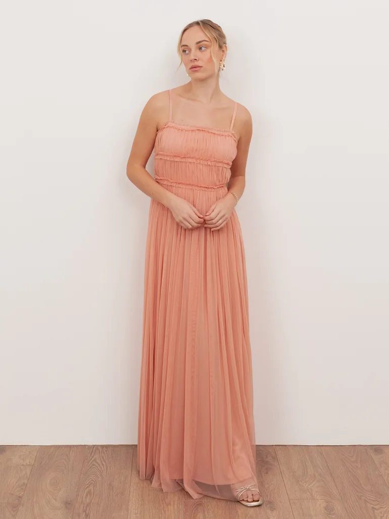 Anaya With Love Recycled Peach Tulle Square Neck Strappy Maxi Dress Anaya With Love Orange : Evening Dresses : VogaCloset Jordan Anaya With Love Recycled Peach Tulle Square Neck Strappy Maxi Dress Anaya With Love Orange : Evening Dresses : VogaCloset Jordan