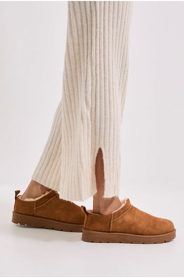 Pamela Cozy Faux Suede Fur Trim Boots