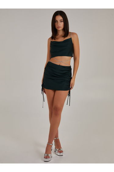 Diamante Strap Cowl Neck top