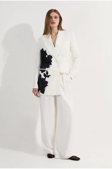 Premium Summer Embellished Applique Tailored Jacket