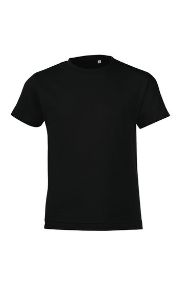 SOLS Childrens/Kids Regent Short Sleeve Fitted T-Shirt - Deep Black
