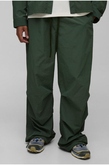 Parachute Crinkle Trouser - khaki