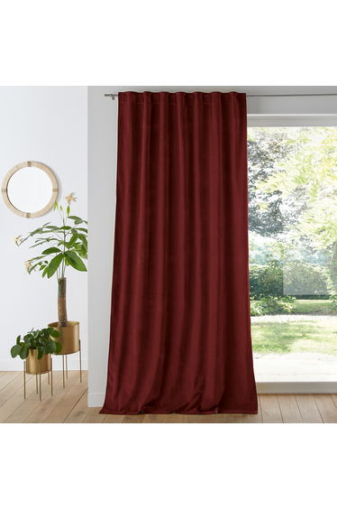 Velvet 100% Cotton Thermal Curtain with Hidden Tabs